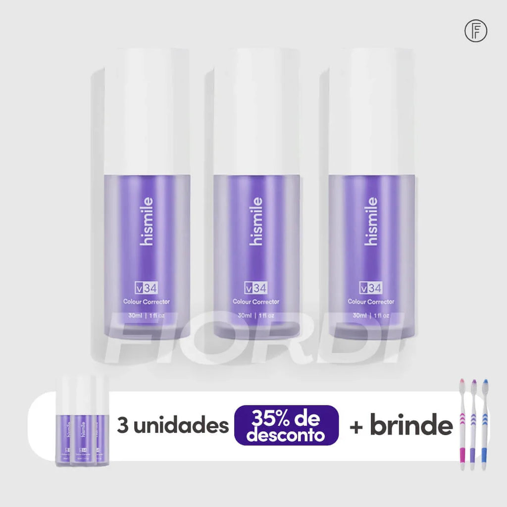 [Queima de Estoque🔥] Clareador Dentário WhitePlus™ - Sérum V34 + Brindes Exclusivos (Somente Hoje)