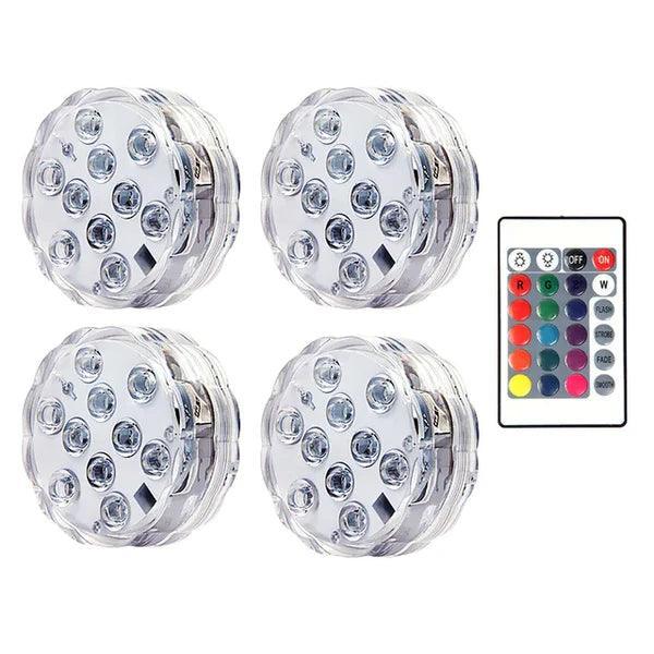 Kit Luminárias de Piscina RGB Lumix™ - Sem Fio Com Controle Remoto + Brinde Exclusivo (Últimas Unidades) - Pop Store