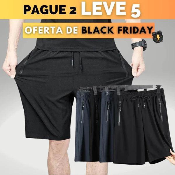 [KIT 5 SHORTS] UNISSEX - Bermudas Esporte em Seda Gelo + Brinde Exclusivo (Últimas Unidades) - Pop Store